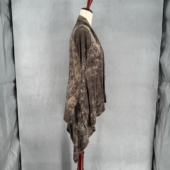 AllSaints Spitalfields Jacks Place Reflection Long Cardigan 6 Cotton Blend Brown - Picture 2 of 12